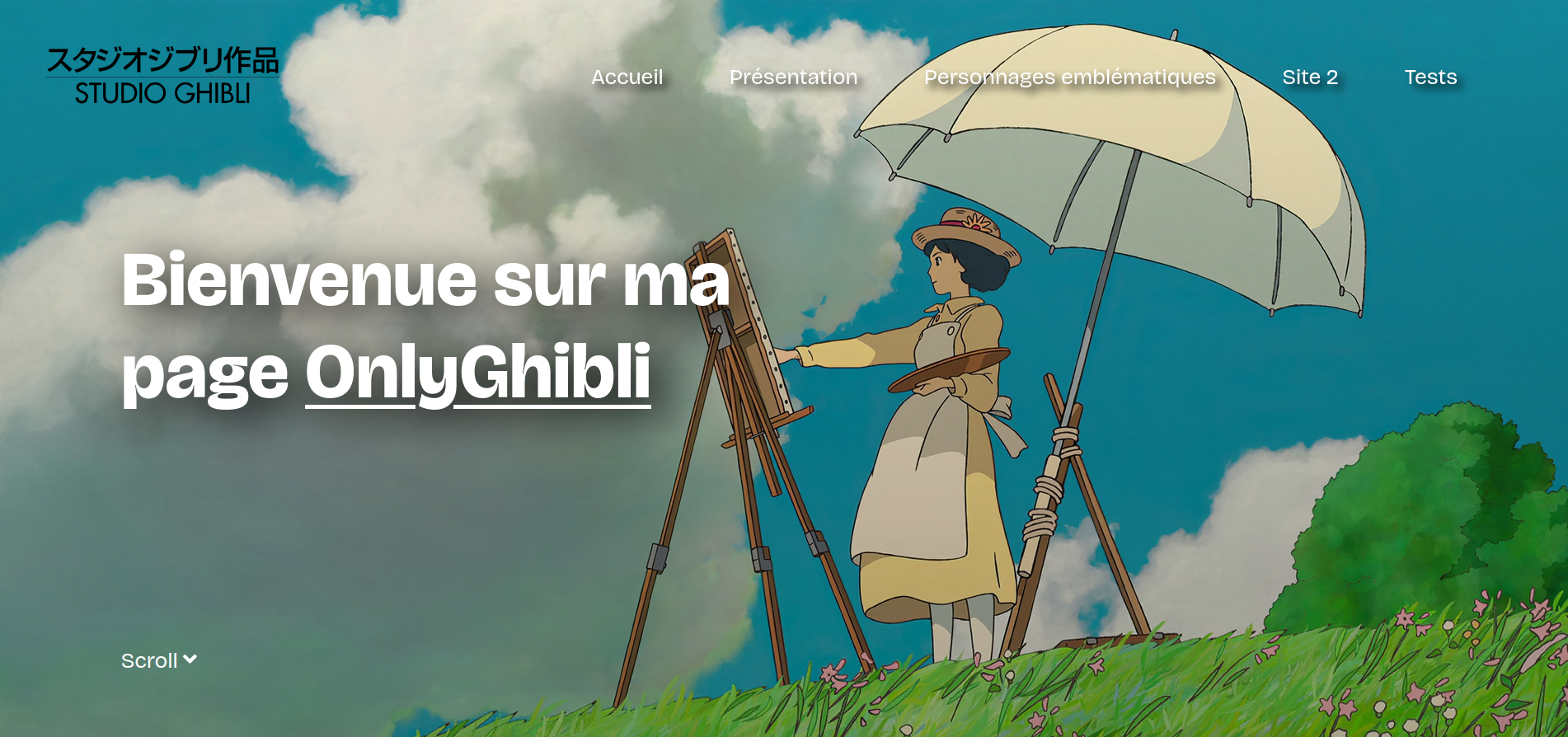 An image of my only-ghibli website